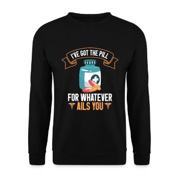 Pharmacy Technician Pharmacist Tech CPHT - Unisex Sweatshirt - black - Front - Alina (178cm) & Michal (187cm)