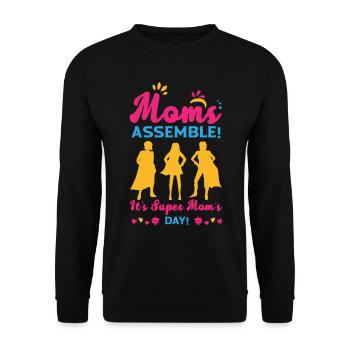 Mothers Day Super Mom Superhero Grandma Heroine - Unisex Sweatshirt - black - Front - Alina (178cm) & Michal (187cm)