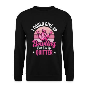 Bowling Frauen Bowler Kugel Strike - Unisex Pullover - Schwarz - Vorne - Alina (178cm) & Michal (187cm)