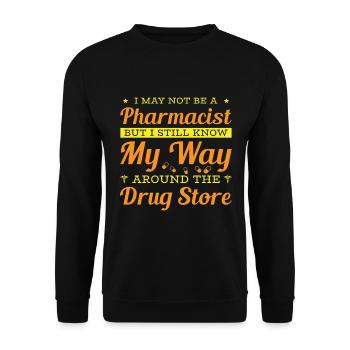 Pharmacy Technician Pharmacist Tech CPHT - Unisex Sweatshirt - black - Front - Alina (178cm) & Michal (187cm)