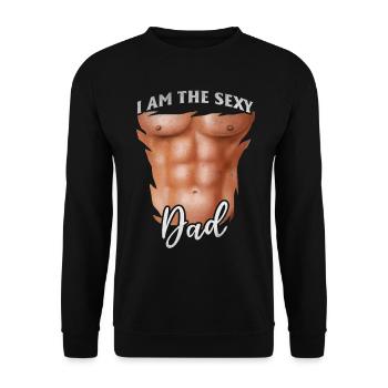 Je suis le papa sexy - Fête des pères 2023 Sexy Dad & F - Sweat-shirt Unisexe - noir - Devant - Alina (178cm) & Michal (187cm)