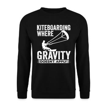 Kiteboarding Expert Kiteboarder Kitesurfer - Unisex Sweatshirt - black - Front - Alina (178cm) & Michal (187cm)