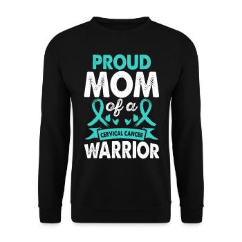 Mère d’un guerrier cervical - Sweat-shirt Unisexe - noir - Devant - Alina (178cm) & Michal (187cm)