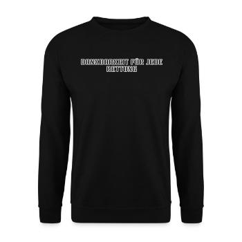 Feuerwehr - Dankbarkeit für jede Rettung - Unisex Pullover - Schwarz - Vorne - Alina (178cm) & Michal (187cm)
