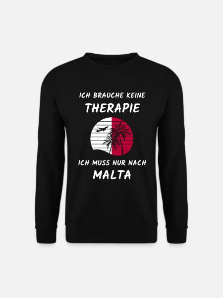 Malta Urlaub Design Mittelmeer Insel Reise Malta - Unisex Pullover - Schwarz