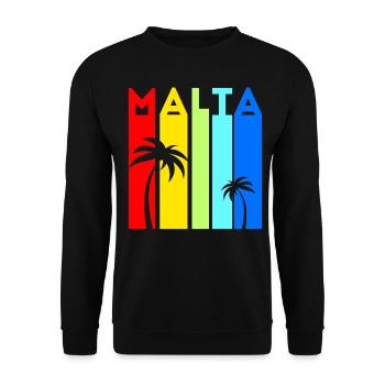 Malta Urlaub Design Mittelmeer Insel Reise Malta - Unisex Pullover - Schwarz - Vorne - Alina (178cm) & Michal (187cm)