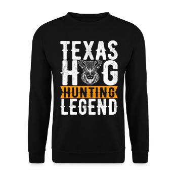 Jäger Wildschwein Jagen - Unisex Pullover - Schwarz - Vorne - Alina (178cm) & Michal (187cm)