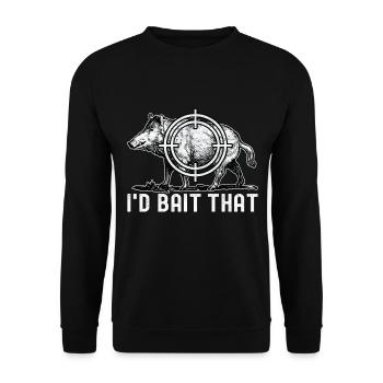 Chasseurs Chasse au sanglier - Sweat-shirt Unisexe - noir - Devant - Alina (178cm) & Michal (187cm)