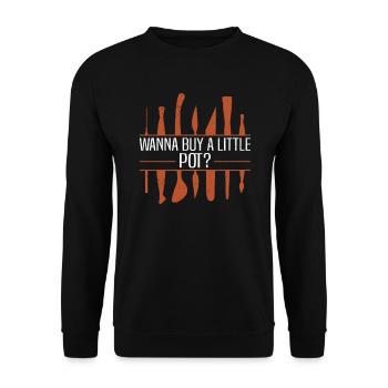 Poterie Argile Cours de poterie Poterie Poterie - Sweat-shirt Unisexe - noir - Devant - Alina (178cm) & Michal (187cm)