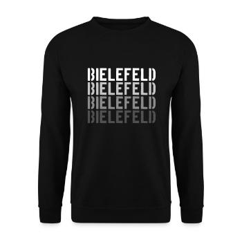 Bielefeld - Unisex Pullover - Schwarz - Vorne - Alina (178cm) & Michal (187cm)