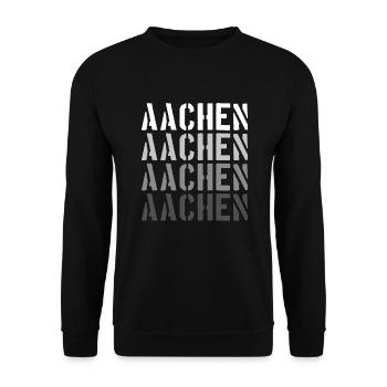 Aachen - Unisex Pullover - Schwarz - Vorne - Alina (178cm) & Michal (187cm)