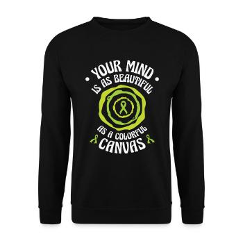 Mois de la sensibilisation artistique pour - Sweat-shirt Unisexe - noir - Devant - Alina (178cm) & Michal (187cm)