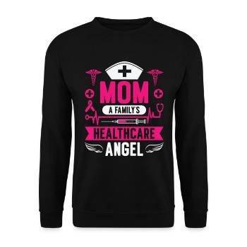 Infirmière Fête des mères Maman Infirmière - Sweat-shirt Unisexe - noir - Devant - Alina (178cm) & Michal (187cm)