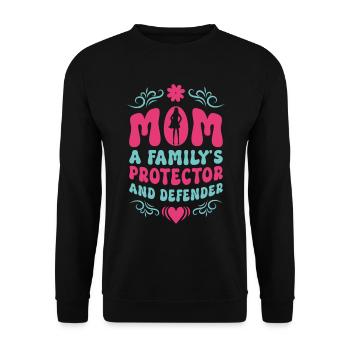 Mothers Day Super Mom Superhero Grandma Heroine - Unisex Sweatshirt - black - Front - Alina (178cm) & Michal (187cm)