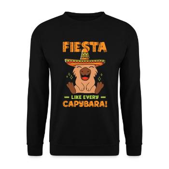 Capybara Mariachi Cinco de Mayo Fiesta - Sweat-shirt Unisexe - noir - Devant - Alina (178cm) & Michal (187cm)