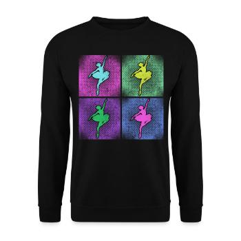 Ballet Dancer Dance Girl Ballerina - Unisex Pullover - Schwarz - Vorne - Alina (178cm) & Michal (187cm)