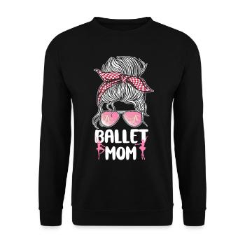 Ballet Dancer Dance Girl Ballerina - Unisex Pullover - Schwarz - Vorne - Alina (178cm) & Michal (187cm)