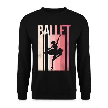 Ballet Dancer Dance Girl Ballerina - Unisex Pullover - Schwarz - Vorne - Alina (178cm) & Michal (187cm)