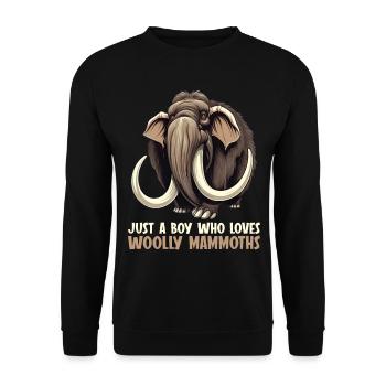 Ich mag halt einfach Mammuts Mammut - Unisex Pullover - Schwarz - Vorne - Alina (178cm) & Michal (187cm)