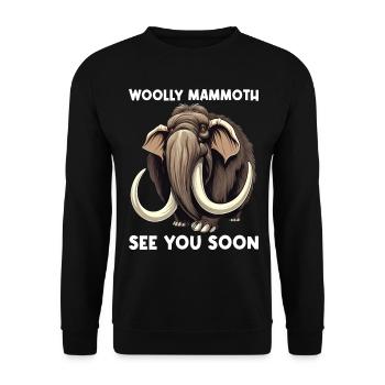 Ich mag halt einfach Mammuts Mammut - Unisex Pullover - Schwarz - Vorne - Alina (178cm) & Michal (187cm)