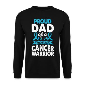Father of Prostate Cancer Warrior Consciousness - Unisex Sweatshirt - black - Front - Alina (178cm) & Michal (187cm)