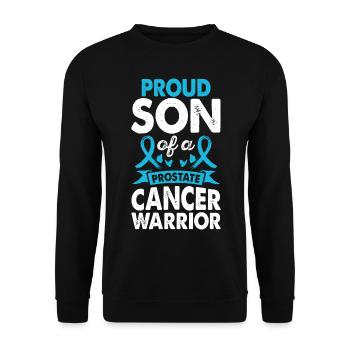 Son of Prostate Cancer Warrior Consciousness - Unisex Sweatshirt - black - Front - Alina (178cm) & Michal (187cm)