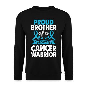 Brother of Prostate Cancer Warrior Consciousness - Unisex Sweatshirt - black - Front - Alina (178cm) & Michal (187cm)