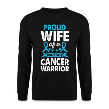 Wife of Prostate Cancer Warrior Consciousness - Unisex Sweatshirt - black - Front - Alina (178cm) & Michal (187cm)