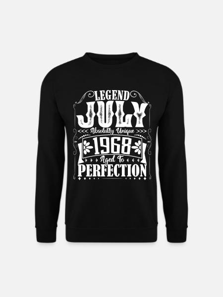 Juli 1968. Geburtstagsgeschenk Juli 1968. - Unisex Pullover - Schwarz
