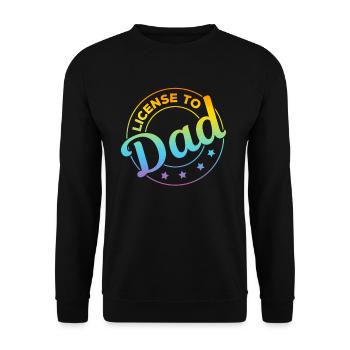 Licence à papa - Fête des pères 2023 Fête des pères Ide - Sweat-shirt Unisexe - noir - Devant - Alina (178cm) & Michal (187cm)