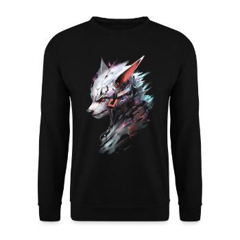 Fuchs Tierliebhaber Geschenk Wildtier Tier Motiv - Unisex Pullover - Schwarz - Vorne - Alina (178cm) & Michal (187cm)