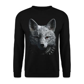 Fuchs Tierliebhaber Geschenk Wildtier Tier Motiv - Unisex Pullover - Schwarz - Vorne - Alina (178cm) & Michal (187cm)