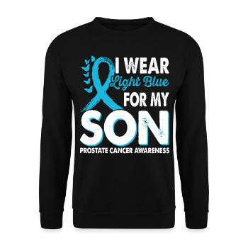 Portez du bleu clair pour le Mois de la Conscience - Sweat-shirt Unisexe - noir - Devant - Alina (178cm) & Michal (187cm)