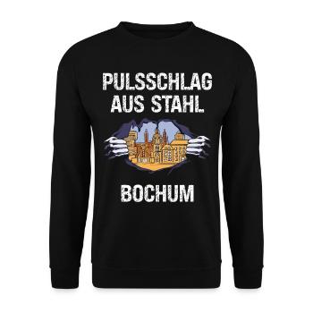 Deep in the West Bochum Pott Coal Ruhr Area Ruhr - Unisex Sweatshirt - black - Front - Alina (178cm) & Michal (187cm)