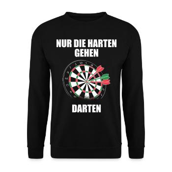 Jeu de fléchettes Tough Go Dart - Sweat-shirt Unisexe - noir - Devant - Alina (178cm) & Michal (187cm)