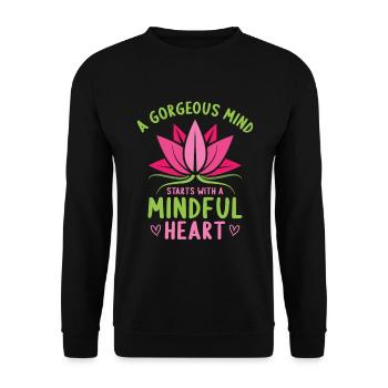 Mois de la sensibilisation à la santé mentale, - Sweat-shirt Unisexe - noir - Devant - Alina (178cm) & Michal (187cm)