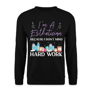 Cute Licensed Esthetician Skincare - Unisex Pullover - Schwarz - Vorne - Alina (178cm) & Michal (187cm)