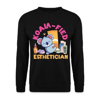 Cute Licensed Esthetician Skincare - Unisex Pullover - Schwarz - Vorne - Alina (178cm) & Michal (187cm)