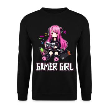 Console de jeu PC Gamer Girl Gamer Girl - Sweat-shirt Unisexe - noir - Devant - Alina (178cm) & Michal (187cm)
