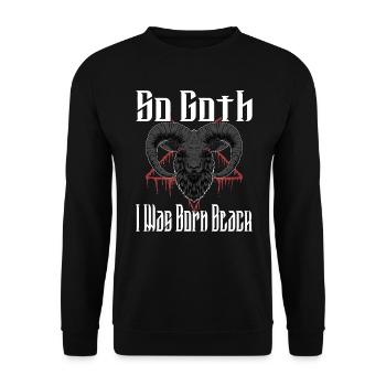 Satan Beelzebub Devil Gothic Pentagram Mystical - Unisex Sweatshirt - black - Front - Alina (178cm) & Michal (187cm)
