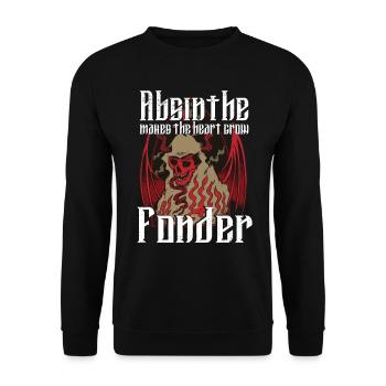 Satan Beelzebub Devil Gothic Pentagram Mystical - Unisex Sweatshirt - black - Front - Alina (178cm) & Michal (187cm)