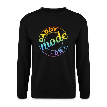 Daddy Mode On - Idées amusantes pour la fête des pères - Sweat-shirt Unisexe - noir - Devant - Alina (178cm) & Michal (187cm)