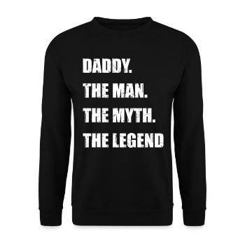Papa. L’homme. Le mythe. La légende - Father’s Da - Sweat-shirt Unisexe - noir - Devant - Alina (178cm) & Michal (187cm)