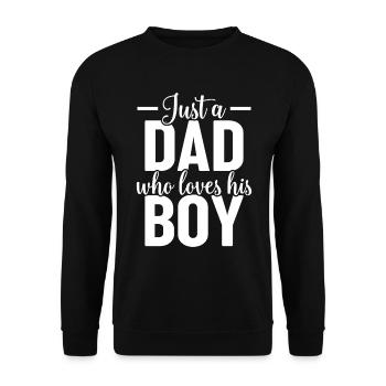 Juste un père qui aime son garçon - Son & Papa Pères D - Sweat-shirt Unisexe - noir - Devant - Alina (178cm) & Michal (187cm)