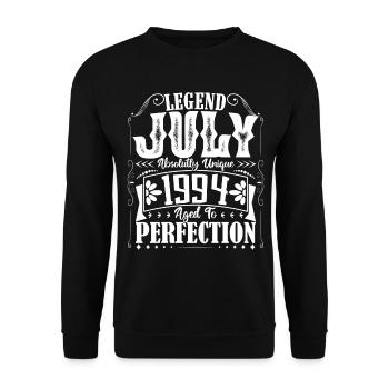 July 1994. Birthday gift July 1994. - Unisex Sweatshirt - black - Front - Alina (178cm) & Michal (187cm)
