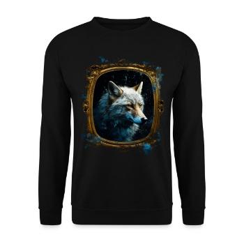 Fox Animal Lover Gift Motif animal sauvage - Sweat-shirt Unisexe - noir - Devant - Alina (178cm) & Michal (187cm)