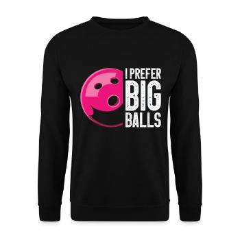 Bowling Frauen Bowler Kugel Strike - Unisex Pullover - Schwarz - Vorne - Alina (178cm) & Michal (187cm)