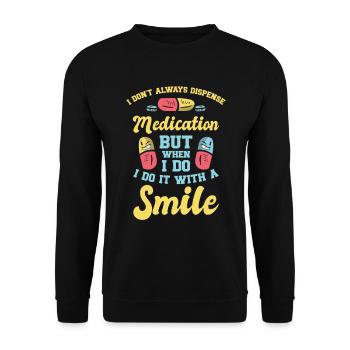 Pharmacy Technician Pharmacist Tech CPHT - Unisex Sweatshirt - black - Front - Alina (178cm) & Michal (187cm)