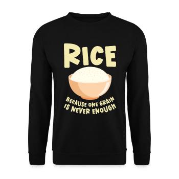 Cuisine asiatique Riz Philippines philippin - Sweat-shirt Unisexe - noir - Devant - Alina (178cm) & Michal (187cm)