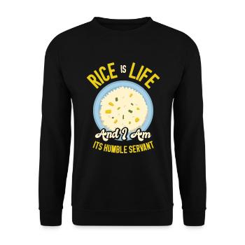 Cuisine asiatique Riz Philippines philippin - Sweat-shirt Unisexe - noir - Devant - Alina (178cm) & Michal (187cm)